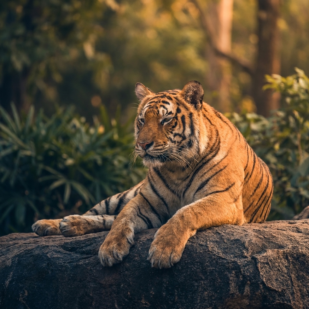 A zoo habitat in bright daylight